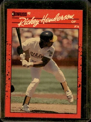 1990 Donruss Rickey Henderson #304 Athletics - Image 1 of 2