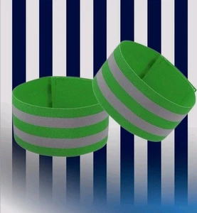 2X High Visibility Reflective Armband Ankle Cycling Running Jogging Walk Scooter - Picture 1 of 7