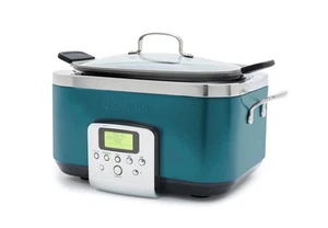 GreenPan Elite 8-in-1 Programmable 6QT Electric Slow Cooker, Deep Teal - Picture 1 of 12