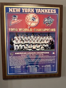 1996 New York Yankees WS Champions Team Plaque Derek Jeter Mariano Rivera - Picture 1 of 1