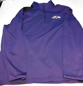 Baltimore Ravens 1/4 Zip Crew Neck Pullover Mens Size 2Xl NFL Team Apparel - Picture 1 of 10