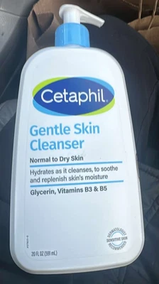 Cetaphil LIMPIADOR SUAVE PARA PIEL SENSIBLE NORMAL A SECA SIN FRAGANCIA, 20 OZ Foto 1 de 2