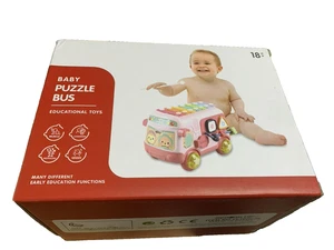 Bus Toy Musical Puzzle Instrument Xylophone Shape Sorter Pull-Along () - Picture 1 of 5