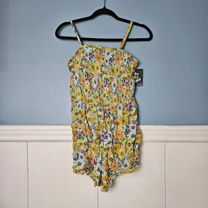 Art Class Yellow Floral Romper Girls XL NWT - Picture 1 of 4