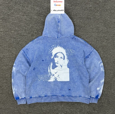 Sudadera con capucha Frainy Saint Maria sudadera con capucha vintage lavada usada jersey Foto 1 de 4