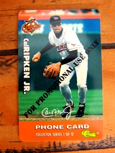 CAL RIPKEN JR. 1996 CLASSIC PHONE PROMOTIONAL CARD #1  ORIOLES   HOF LEGEND - Picture 1 of 2