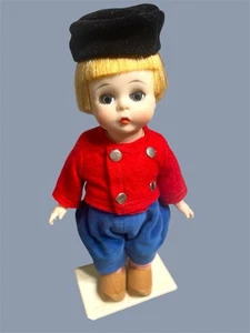 Madame Alexander Vintage 8 Zoll niederländischer Junge gebeugtes Knie Puppe und Ständer neu besaitet - Bild 1 von 20