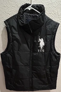 Polo hombre US ASSN. CHALECO ACOLCHADO NEGRO BIG PONY BORDADO Talla MED - Imagen 1 de 8