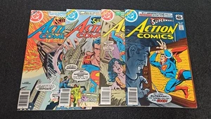 Lote 4 quiosco DC COMICS 1979 Action Comics (#493-497) en muy buen estado+ o mejor Superman - Imagen 1 de 5