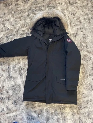 Jaqueta Masculina Canada Goose Langford Parka Heritage com Capuz de Pele, G - Preta - Imagem 1 de 2