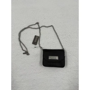 NWT Guess Stella DX24549 Black Guess Logo Metal Chain Strap Crossbody Bag Womens - Picture 1 of 7