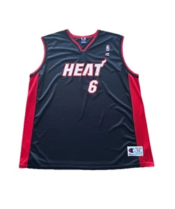 Vintage 90s 00s Eddie Jones Miami Heat NBA Jersey Champion Black Mens 52 Sz 2XL - Picture 1 of 9