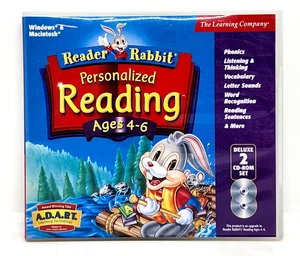 READER RABBIT PERSONALIZED READING AGES 4-6 DELUXE 2-CD-ROM SET (1999) WIN/MAC - Picture 1 of 4