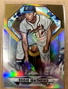2022 Topps Chrome Update Diamond Greats Braves Card #DGC-62 Eddie Mathews - Picture 1 of 2