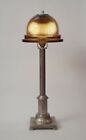 Art Deco Lamp Desk Lamp "DOME TOWER" Silver Table Light Banker