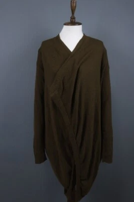 Cárdigan suéter AllSaints marrón lana cachemir manga larga envolvente talla 8 Foto 1 de 4