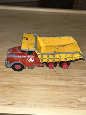 Matchbox 4.8" SCAMMELL CONTRACTOR Tipper TRUCK Diecast Lorry 1971 K-10/19 Red#37 - Image 1 of 4
