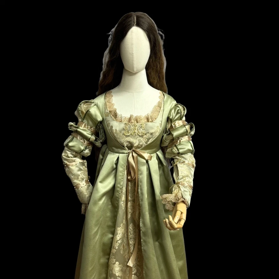 Vestido Renacentista Italiano en Brocado Los Borgia Corte Medieval Reina Disfraz Foto 1 de 4