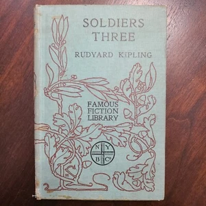 1909 Soldaten drei von Rudyard Kipling berühmte Belletristik Bibliothek Hardcover Buch  - Bild 1 von 8