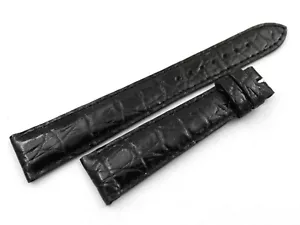Cinturino Pelle Coccodrillo Nero 22/16mm Polso XL Accessori Orologi Elegante Top - Foto 1 di 4