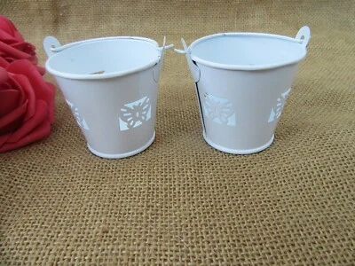 12Pcs White Butterfly Mini Bucket Wedding Bomboniere Favor - image 1 of 4