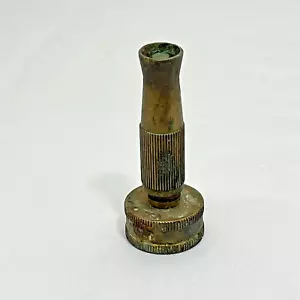 Vintage massiver Messing Wasserschlauch Garten Sprühdüse 3" Drehverstellung - Bild 1 von 5