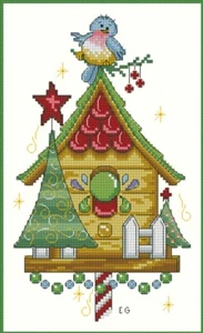 PUNTO CROCE CHRISTMAS CUCKOO CLOCK  WALL DECOR CROSS STITCH SU USB DVD MICRO SD - Picture 1 of 7