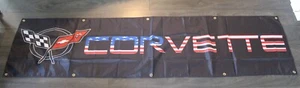 Corvette Banner Flag Big 2x8 ft Chevrolet Chevy Mechanic Garage Racing Man Cave - Picture 1 of 5