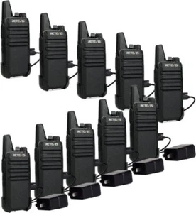 Walkie Talkies Long Range Two Way Radio Retevis RT22 VOX For School/Store 10Pack - Zdjęcie 1 z 14