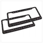 2X Car License Plate Frame Cover Hood Rear Trunk Black Glitter Crystal For Buick