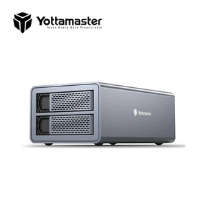 Yottamaster 2 Fach RAID Festplattengehäuse USB3.0 Typ B Gehäuse für 2,5/3,5" SSD - Bild 1 von 7