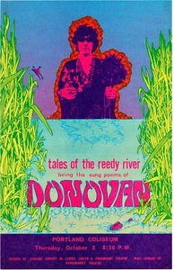 Estampado de arte en pared para el hogar - póster de concierto vintage - DONOVAN- A4,A3,A2,A1 - Imagen 1 de 1