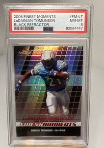 2008 Finest Moments LaDanian Tomlinson Black Refractor 22/99 POP 1 One Higher