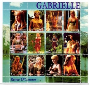 XENA - RENEE O'CONNOR - UDMURTIA 5.00 COLLECTOR UNCIRCULATED UNCUT STAMP SHEET - Picture 1 of 1