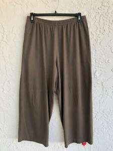 NWT Vince Cropped Wide-Leg Pants Women L Olive Green - Picture 1 of 4
