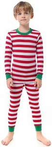 Family PJs Kids Holiday Stripe Pajama Set Red 8 - Picture 1 of 1
