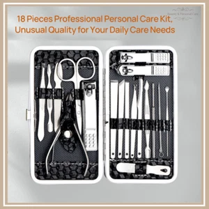 Stainless Steel Manicure Set Nail Clippers Pedicure Kit To Hand Facial Foot Care - Picture 1 of 14
