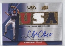 2009 Upper Deck USA Baseball Box Set Triple Jersey National Team Tyler Holt Auto