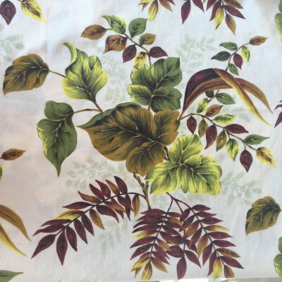 Grand Tissu d'ameublement URGÉ motif EXOTIQUE  "feuillages" 130 x 224 cm - Photo 1/4