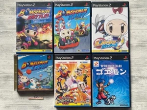 SONY PS 1 2 Bomberman Land & Battles Kart Jetters & World Fighters & Goemon set - Picture 1 of 14