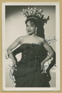 Katherine Dunham (1909-2006) - Danseuse & activiste - Rare jolie photo dédicacée - Picture 1 of 2