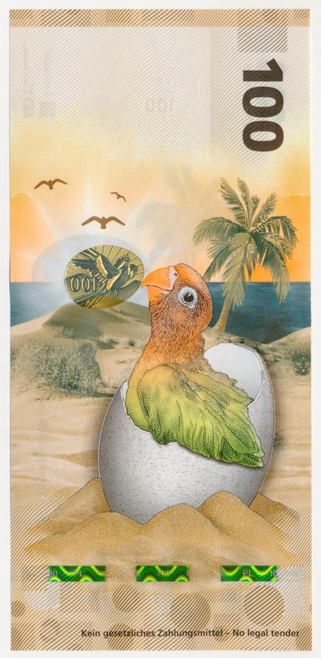 LOUISENTHAL HYBRID POLYMER TEST NOTE BIRD PARROT EGG UNC - Image 1 of 2