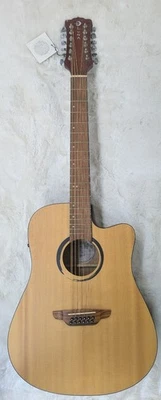 Luna Wabi Sabi Dreadnought Solid Top 12 String Acoustic Electric Guitar -B stock - Image 1 of 4