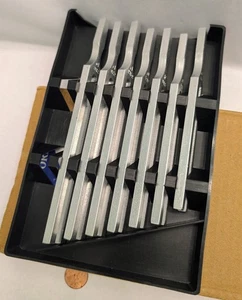 United Scientific,Tuning Forks,Set of 7.freq 288,320,341.3,384,426.6,480,512 Hz - Picture 1 of 5