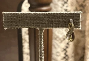 ~14k Yellow Gold Diamond Baguette Infinity SINGLE EARRING~ Could Make A Pendant - Bild 1 von 13
