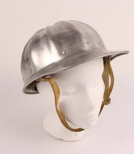 Vintage SuperLite by Fibre Metal Aluminum 8 Rivet Hard Hat W/Liner USA Read - Picture 1 of 16