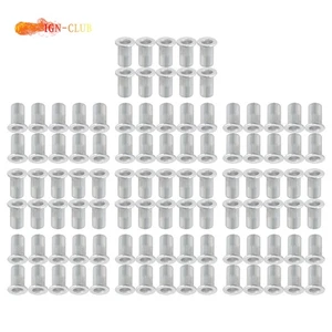 Paquete de 10-24 UNC de 100 tuercas de remache de aluminio tuerca de remache plateada tuerca SAE - Imagen 1 de 14