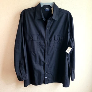 NEW Walls Work Wear Shirt Mens 2XL Black Long Sleeve Work Pockets Ranch Outdoor - Picture 1 of 10