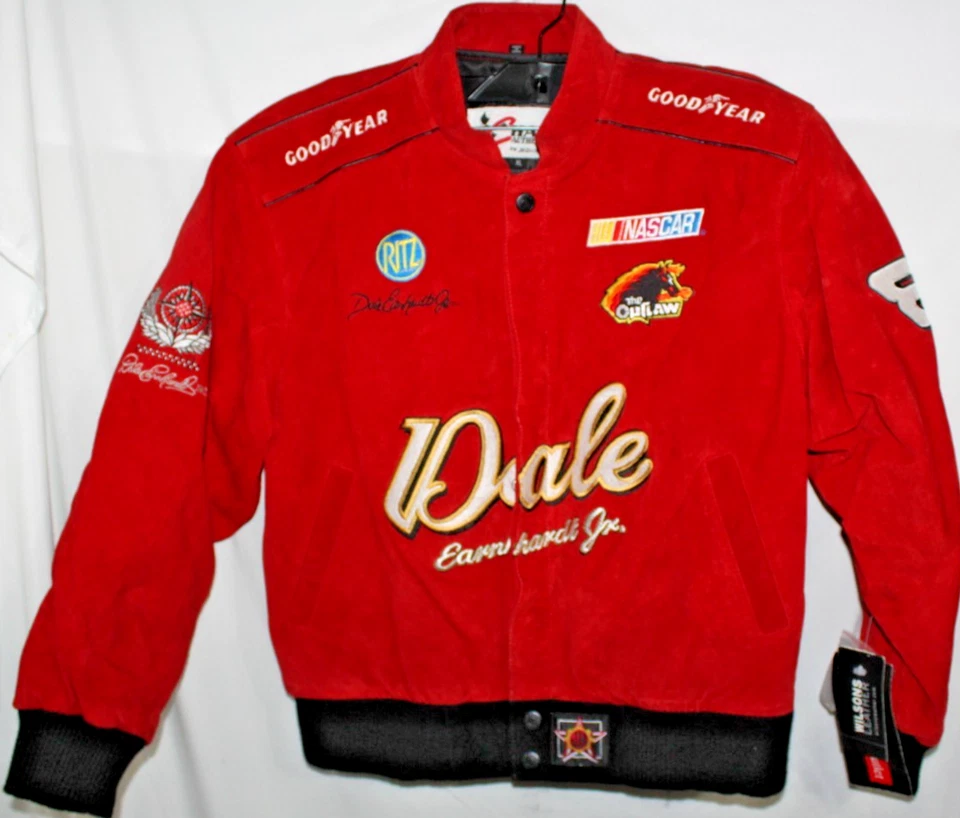 Chaqueta de cuero roja XL Chase Authentics NASCAR JH Design Dale Earnhardt Jr. para niños Foto 1 de 4