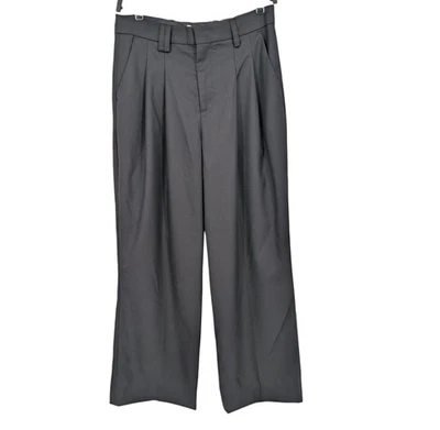 I Love Ugly Pleated Dress Pants Men Size M Wide Leg Trousers Tailored Minimalist - Image 1 of 4